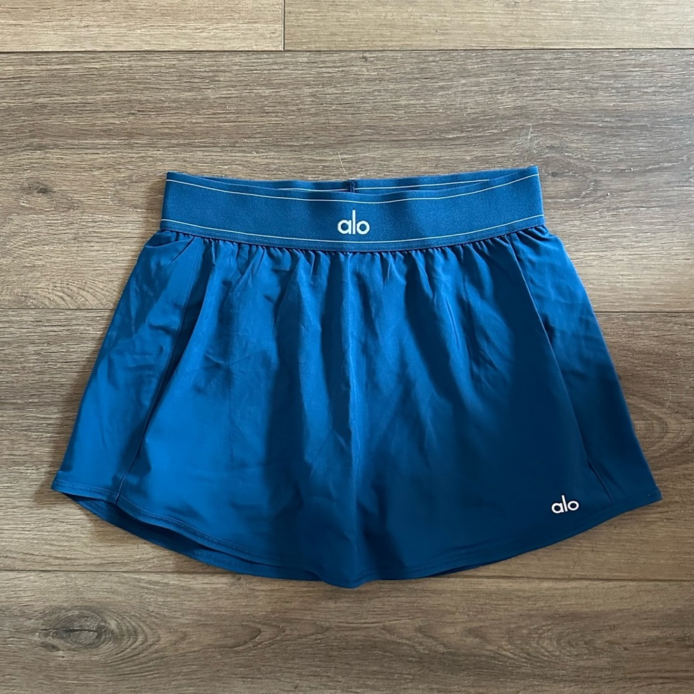 Alo Blue Athletic Tennis Skirt
